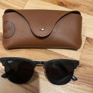 RayBan black matte clubmaster sunglasses